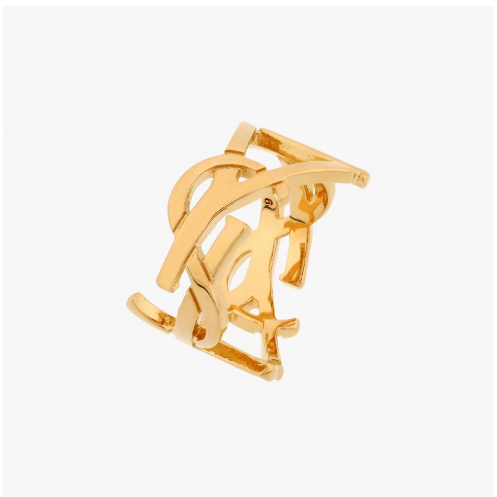 Saint Laurent Cassandra Monogram Metal Scarf Ring 823669 Y1500 8030