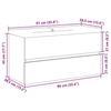 VidaXL Furniture with Integrated Basin Artisan Oak 91x39.5x49 Cm, Bathroom Vanity Unit, Bathroom Furniture, 3328926