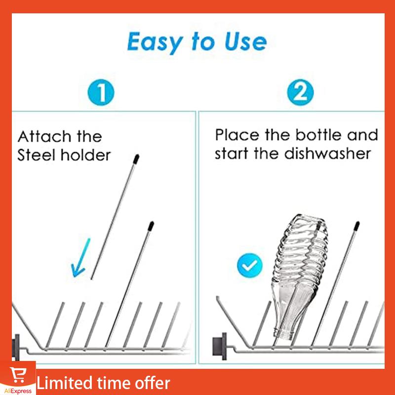 Fresh Dishwasher Insert For Sodastream Crystal Duo Bottles Bottle Holder For Dishwasher Bottle Clip-On Holder 10PCS