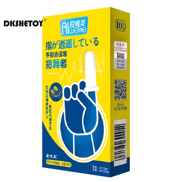 Prezervativ reutilizabil pentru stimularea clitorisului 10 buc Jucării sexuale cu mâneci pentru degete pentru femei Masaj vaginal Stimulator punct G bunuri pentru adulți