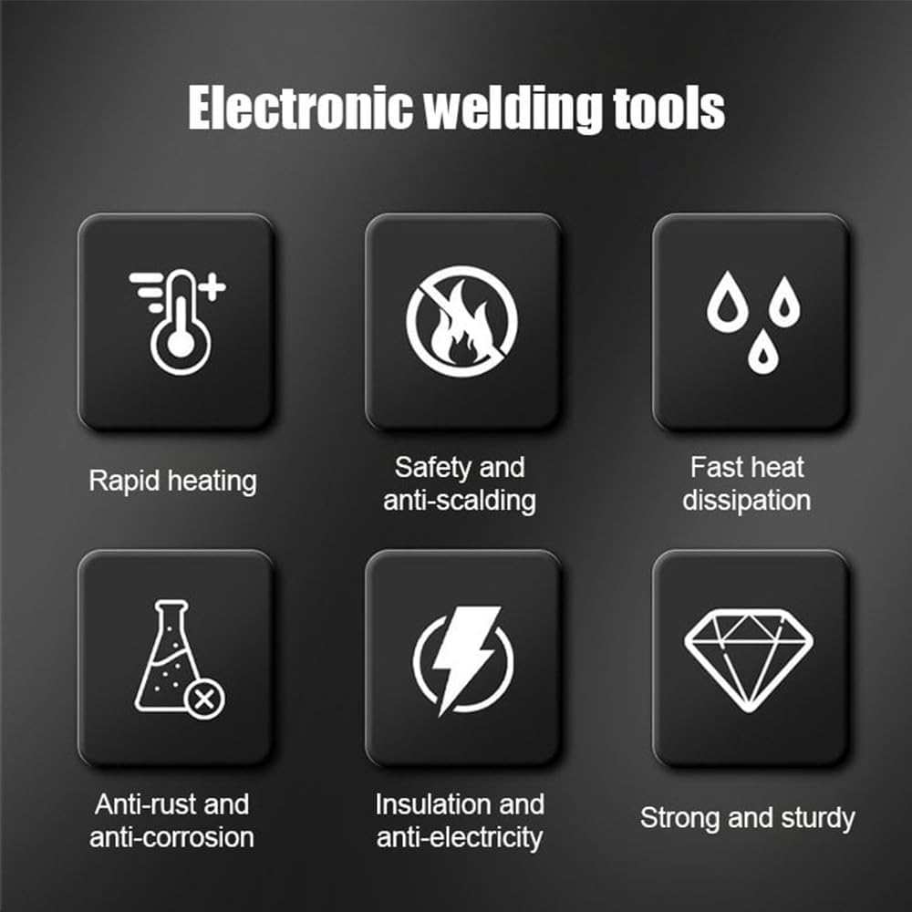 Internally Heated Industrial Laser Welding Tools, 60W Up to 480℃ Temperature One-Handed External Heating Soldering Gun, Multi-Function Soldering