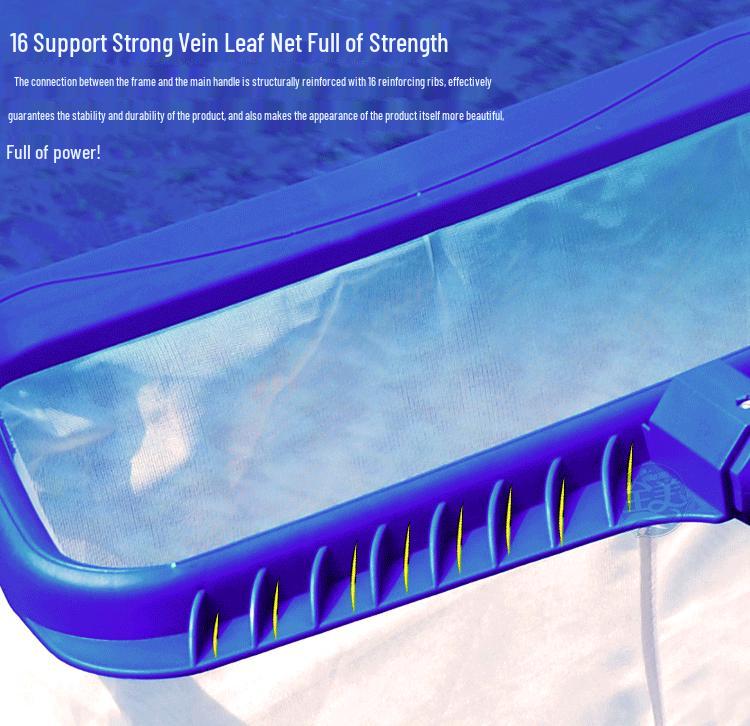 Reinforced Deep Water Skimmer: Pool & Fish Pond Leaf & Debris Cleaning Net