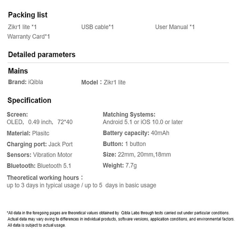 Smart Tasbih Tally Counter Ring pro muslimy Zikr Digital Tasbeeh 5 Modlitební Time Reminder Bluetooth