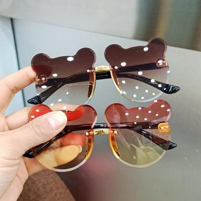 Fashion Baby Kid Sunglasses Cute Bear Head Cartoon Sunglasses Gift Party Birthday for Children