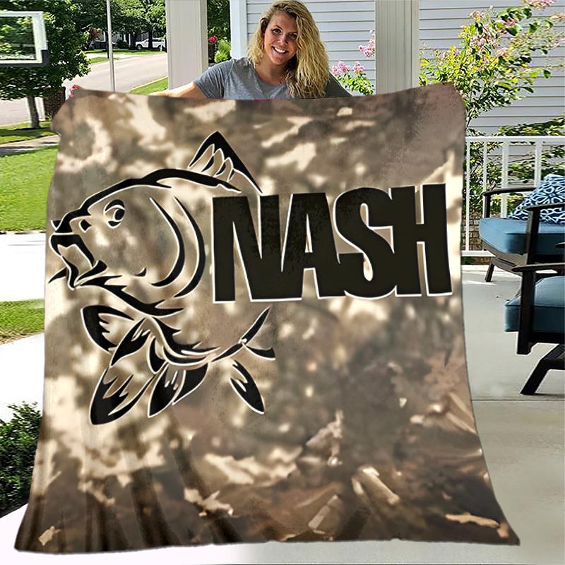 1pc Blanket Nash Tackle1 Print Design, Lightweight Blanket for Sofa, Bed- Soft &Warm, Gift for All Seasons like Christmas, Halloween