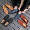 Men's Breathable Mesh Sandals: Size 50, Comfortable Soft Sole, Slip-on Leather Dad Shoes