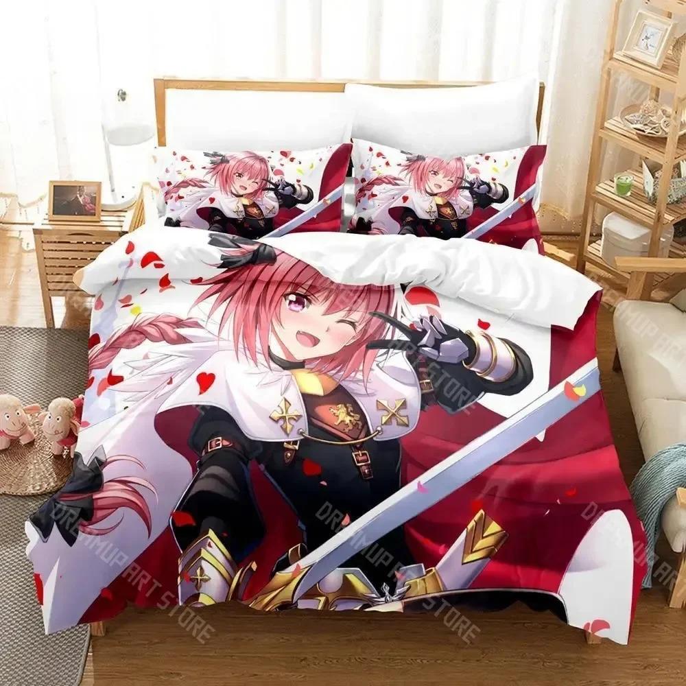 3D Print Fate - Astolfo Bedding Set Single Twin Full Queen King Size Bed Set Adult Kid Bedroom Duvet Cover Sets Home Textiles