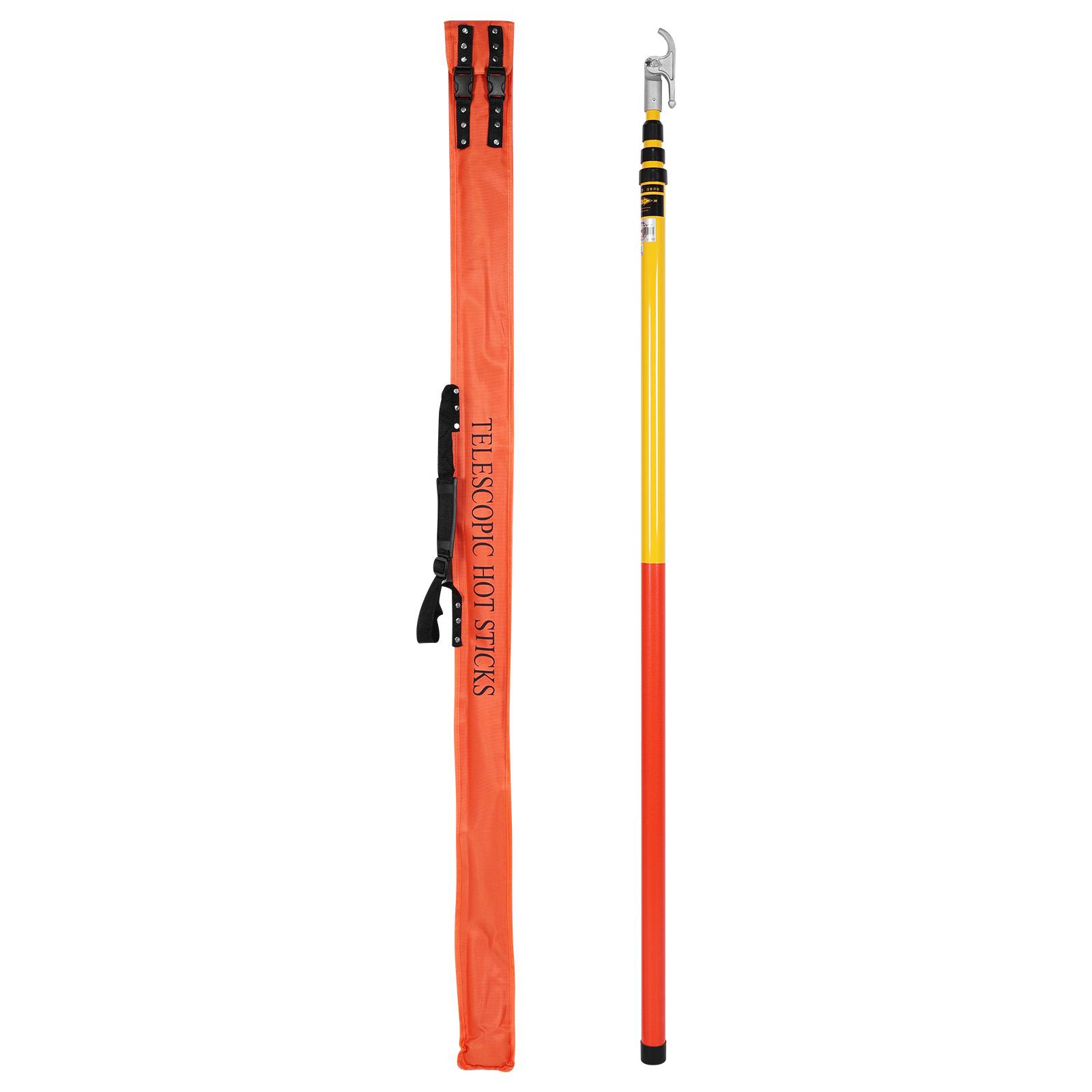 

4 Sections High Voltage Insulated Rescue Hook 6M Electrician Insulation Operating Poles 220KV for Electric Power Maintenance жёлтый