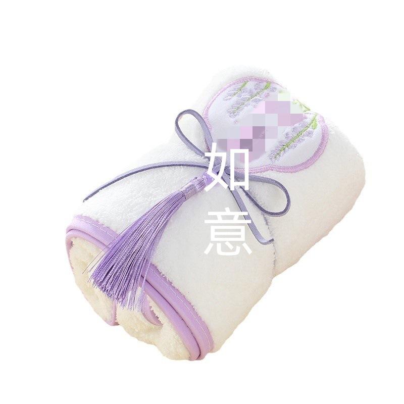 

Новое вышитое полотенце из кораллового флиса с бахромой для волос подружки невесты, высококачественное вышитое полотенце, практичное маленькое 35*75cm