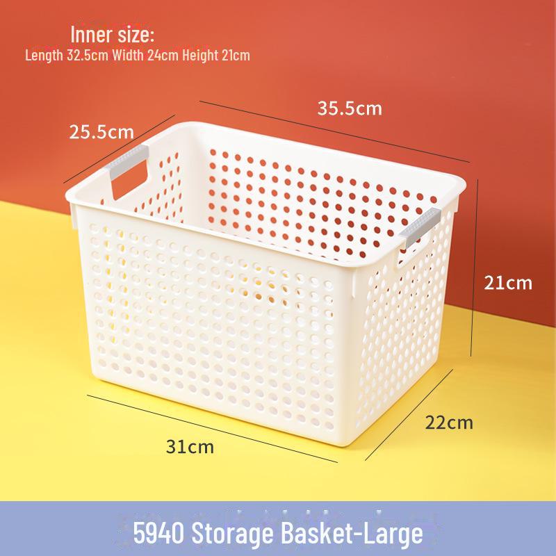 

Классическая корзина с отверстиями 5940: Большая пластиковая корзина для хранения с ручкой для всякой всячины
