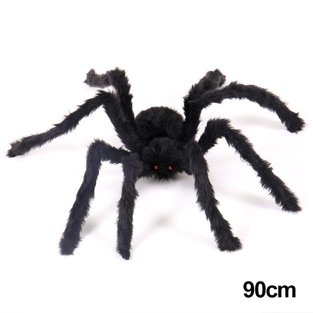 Horror Atmosphere Prank Props Bar Ornament Haunted House Black Plush Spider Halloween Decoration