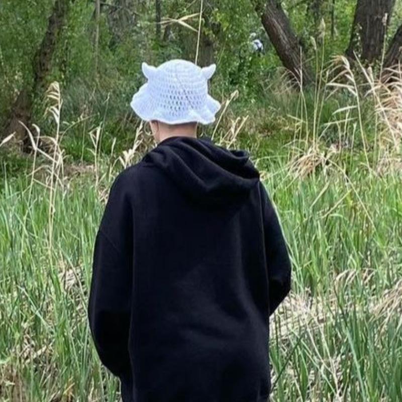 

Связанные вручную забавные разноцветные маска и шляпа на Хэллоуин 56-59cm adult