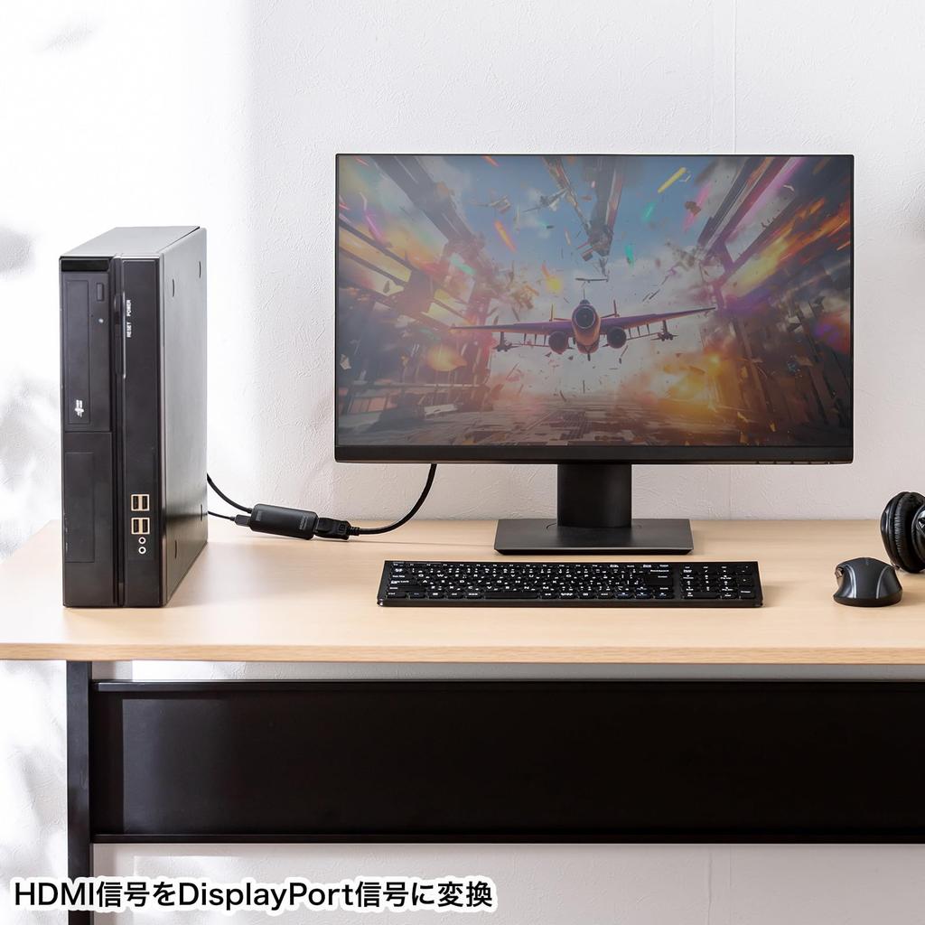 Sanwa Supply HDMI to DisplayPort Adapter (8K/30Hz) AD-HD32DP