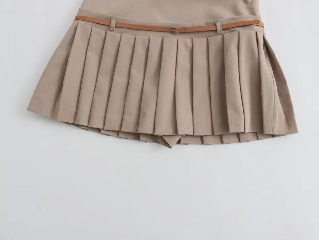 Women's Autumn 2024 High Waist Three-Color Pleated Skirt Pants - European and American Fashion Style