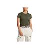 Under Armour Logo Round Neck Pullover Casual Sports Short Sleeve T-Shirt Women T-Shirts Dark-Green 1387729-390