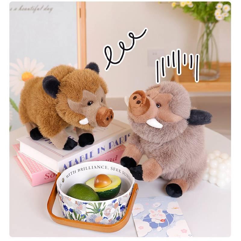 Adorable Cute Wild Boar Plush Toy Soft Pig Doll Perfect For Kids Birthday Gifts