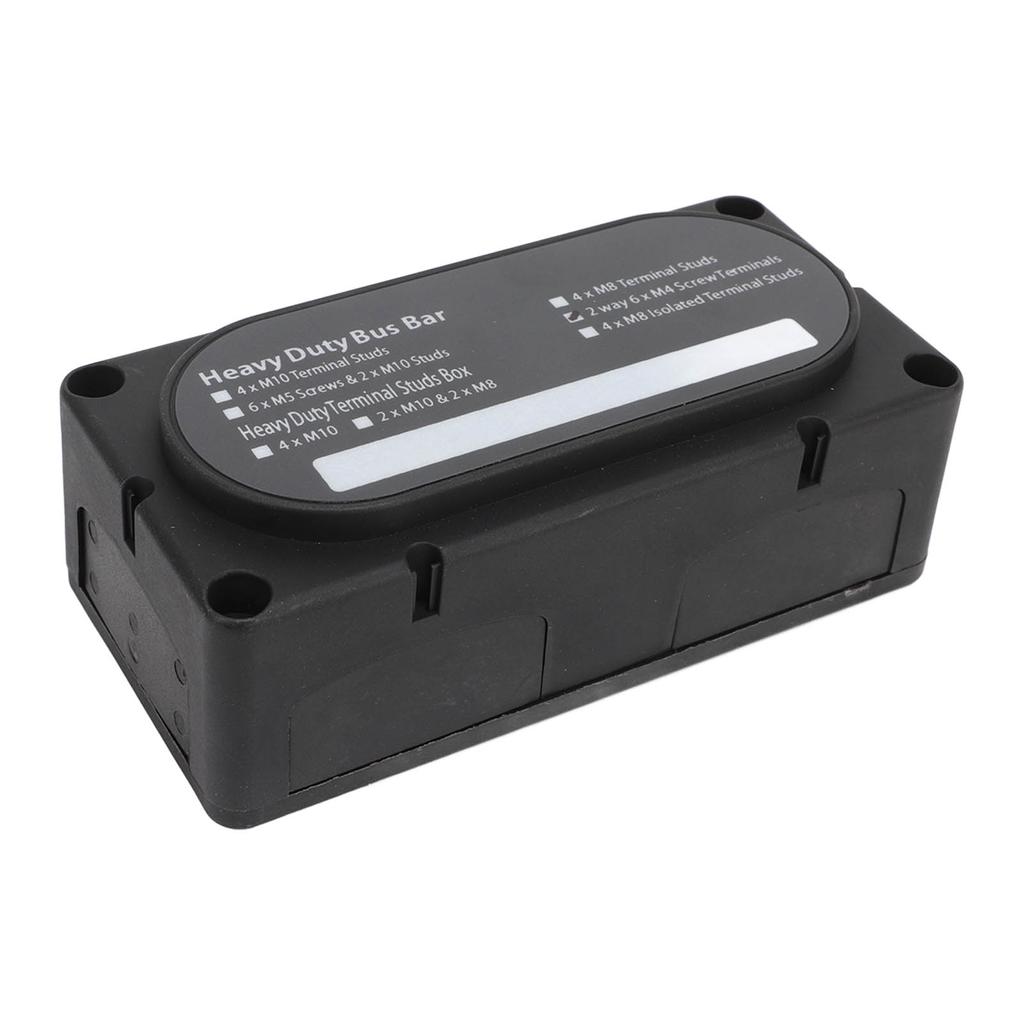 M4 Bus Bar Power Distribution Box 6 Way 300A 12 to 48V Rust Proof for Car Trucks RVs Marine Boats