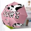 1pc Cow Love Automatic Folding Umbrella, 8-Rib Durable Iron Frame, Compact Travel Umbrella for Women & Men026