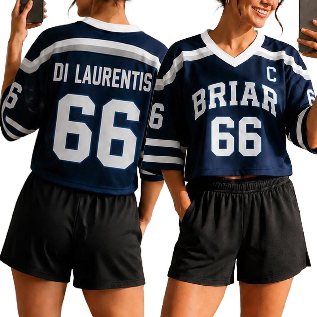 Unisex Fashion Sports Jersey Top Lightweight Breathable Athletic Shirt with Number Print for Casual and Sportswear