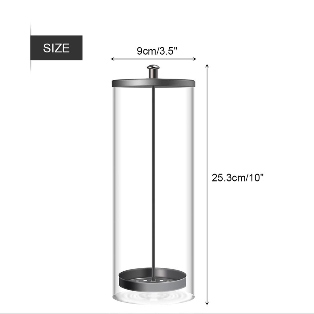 2 Types Disinfection Jar Sterilization Container Sanitizer Glass Jar Manicure Tools for Salon