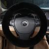 1PC Winter Car Steering Wheel Cover Short Plush Soft Warm Car Handle Cover Imitation Rabbit Hair Anti-wear Handle Cover