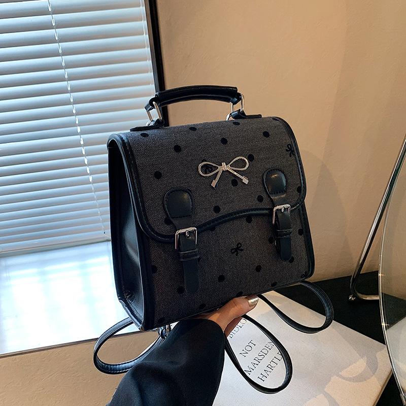 Plecak w stylu college w kropki modny plecak damski letni nowy plecak wszechstronna torba podróżna rekreacyjna