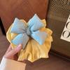 Fluffy Big Bow Satin Scrunchie Soft Fabric Lovely Colors For Hair Styling Skincare