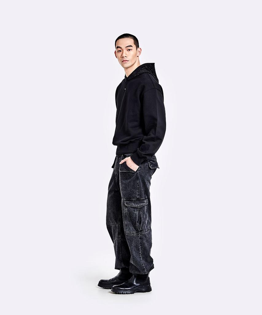 Rinestone Hoodie - Black