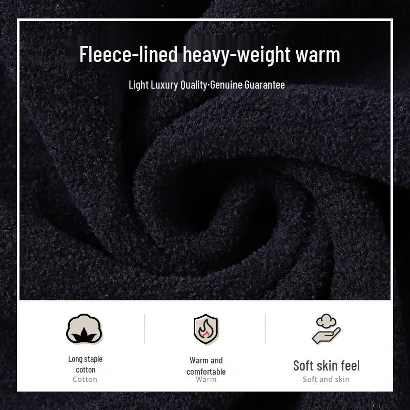 MONTAGUT Men's Winter Plush-Lined Knit Cardigan Sweater