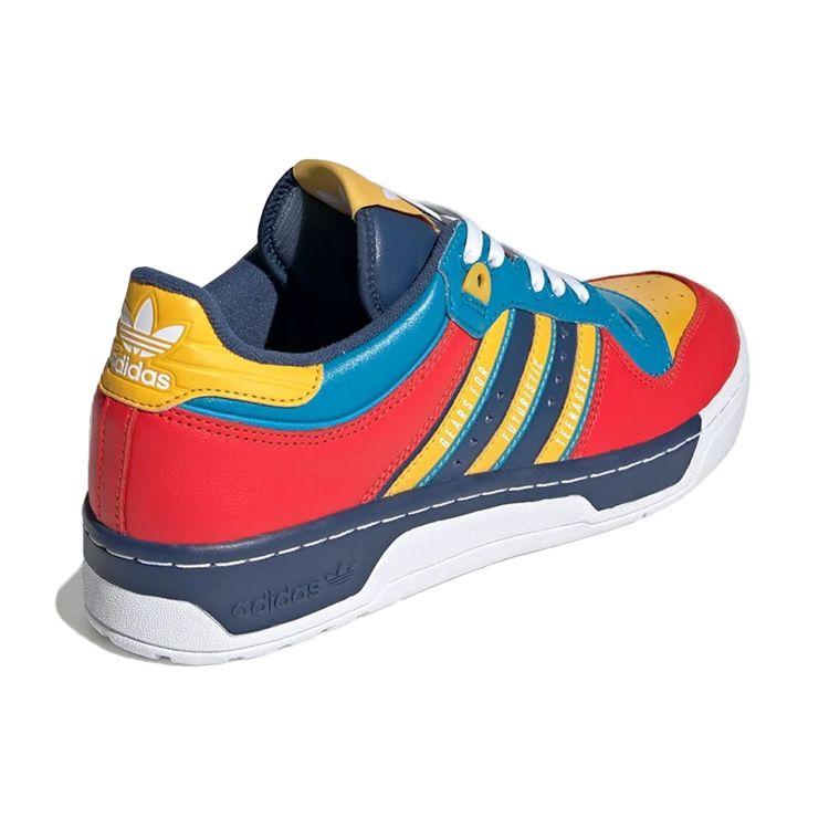 adidas Human Made x Rivalry Low Scarlet Aqua Unisex Sneakers adidas Human Made x Rivalry Low Scarlet Aqua Unisex Sneakers