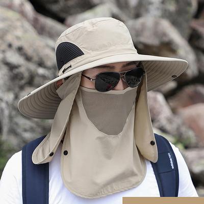 Jugendlicher Omni-Direktionaler Krempe Gesichtsschutz Nackenschutz Sonnenhut Große Krempe UV-Schutz Outdoor Angeln Bergsteigen Kappe