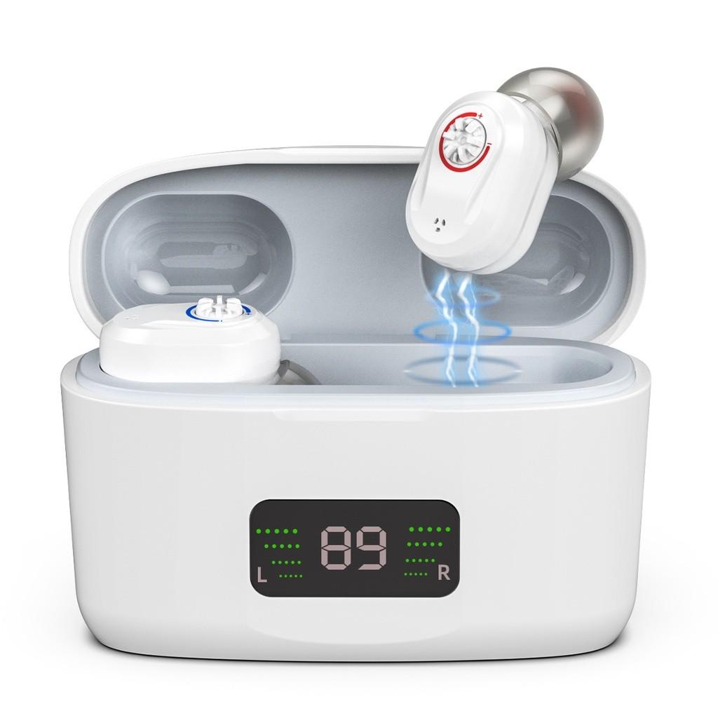 Wireless Rechargeable Hearing Aids LED Display Audiphone Children Adults Elderly Invisible Mini Sound Voice Amplifier