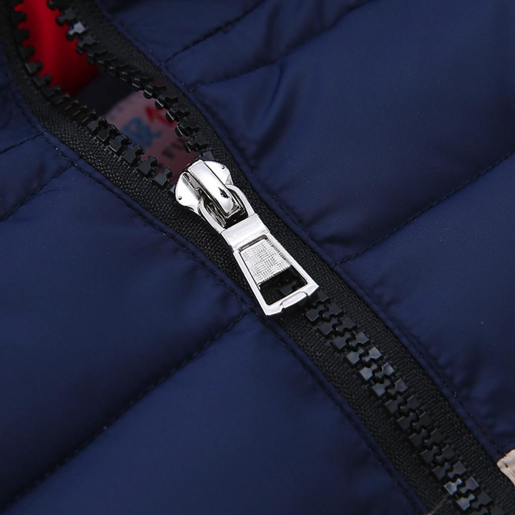 Winter Kind Kinder gestreift gedruckt Hoodie Reißverschluss Mäntel halten warme Jacke