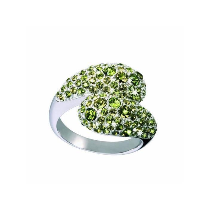 Bague - Glamour - GR33-08 - Argent - 19 mm - Vert