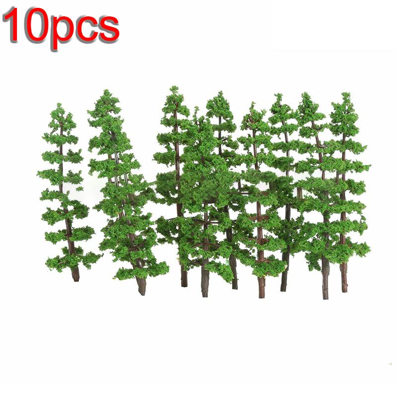 

10/20pcs 9cm Pine Tree Model Green Scale Railway Layout Miniature Sand Table Scenery Model 1:100-1:150 Decoration Accessories