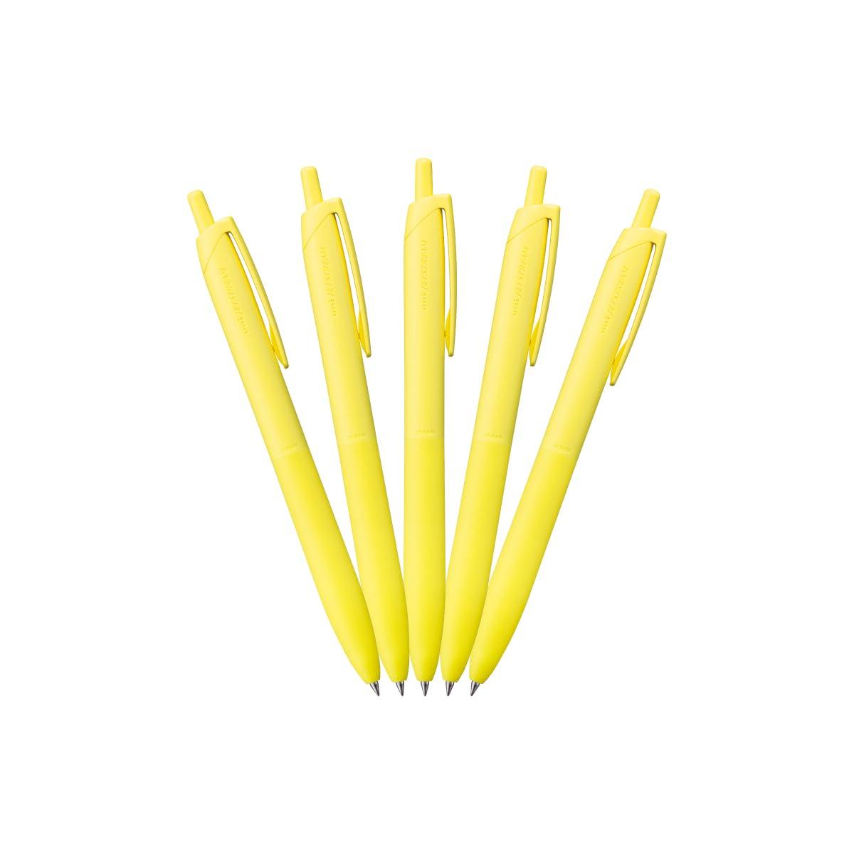 Шариковая ручка Mitsubishi Pencil Jetstream Легкое касание Ограниченная серия Яркий 0.5 Масляные чернила, 5 шт., Желтый, HSXNLS055P.BY