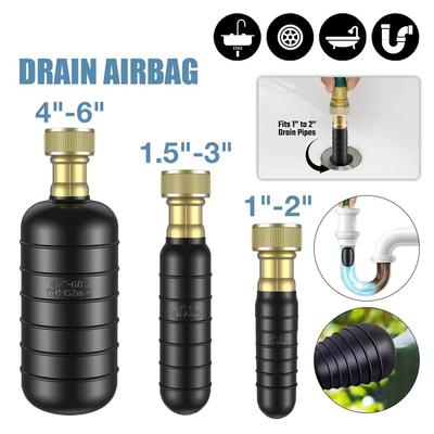 Water Pressure Drain Bladders Multi Functional Unclog Main Drain Drain Pipe Cleaner  Kitchen Sinks