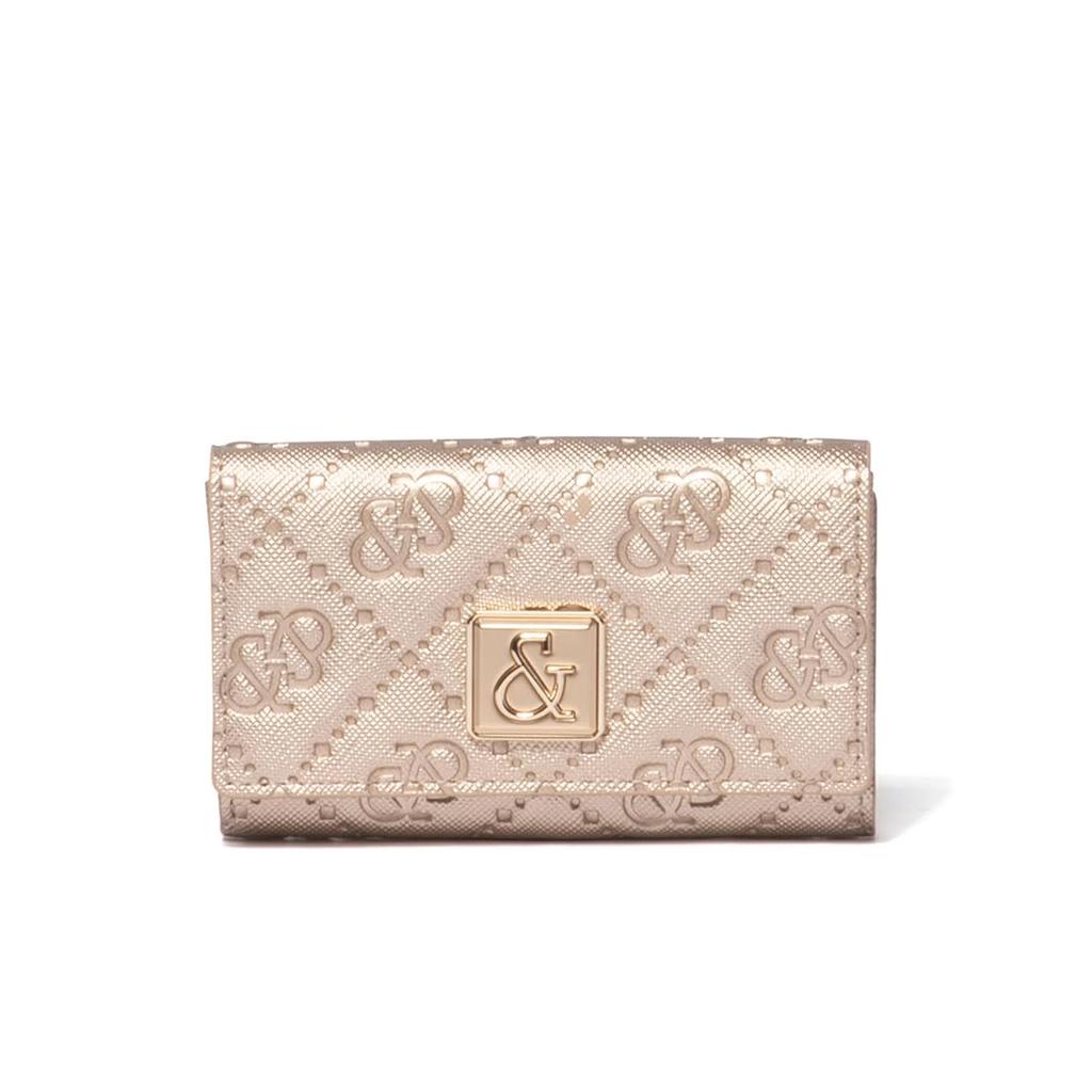 Étui à clés en cuir synthétique pour femme Pinky & Diane & Union avec broche logo en relief (PDLWFDK1) Rose