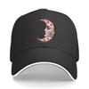 Vintage Celestial Moon Face Wall Art Sandwich Baseball Cap