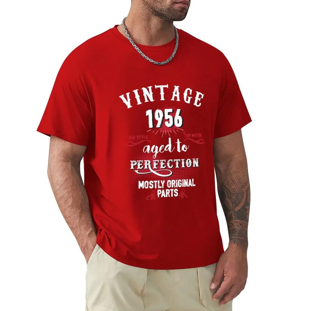 1956 Classics Print T-Shirt Original Design T Shirts Y2k Streetwear Men's Clothing Oversized Outdoor Pullover