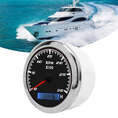 85mm Zeiger Drehzahlmesser RPM Tacho IP67 Edelstahl   für Auto Boot Marine