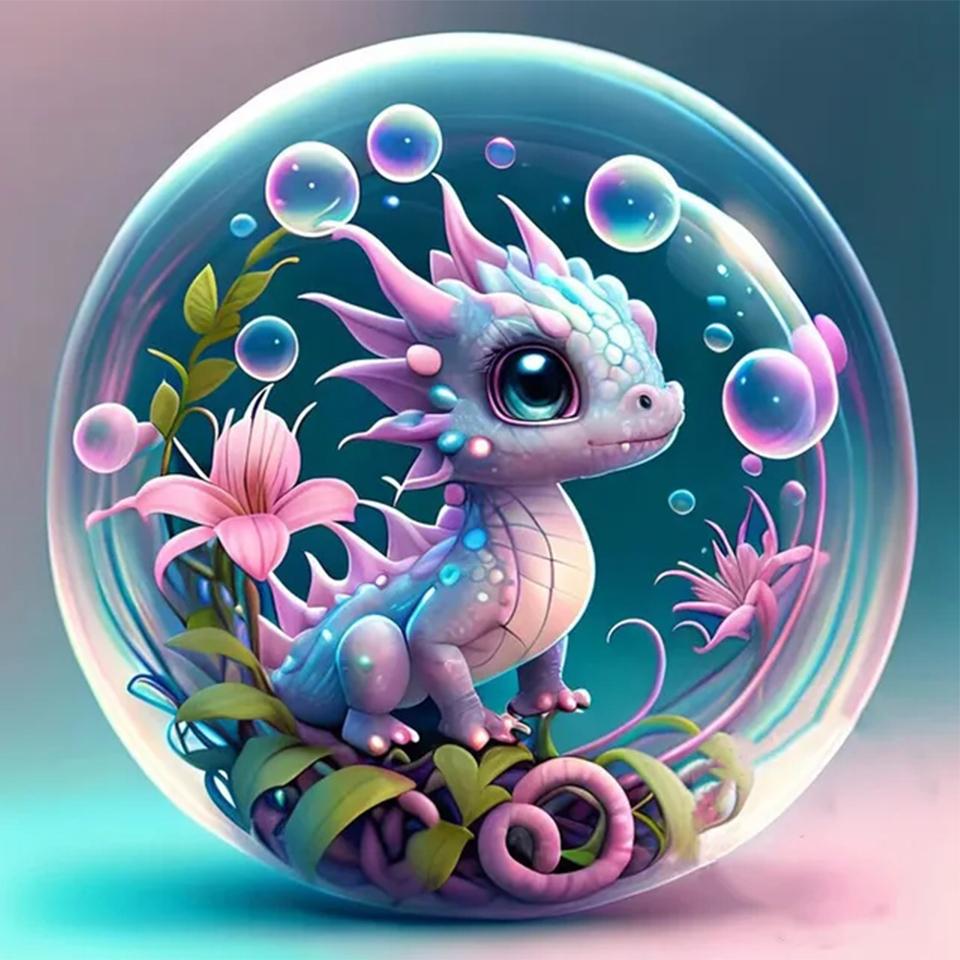 

5d DIYDiamond Вышивка Дракон Полный Круглый Квадратный Алмаз Ручная Работа Картина Новинка 2024 Животное Вышивка Домашнее Украшение Full Round 40x40CM