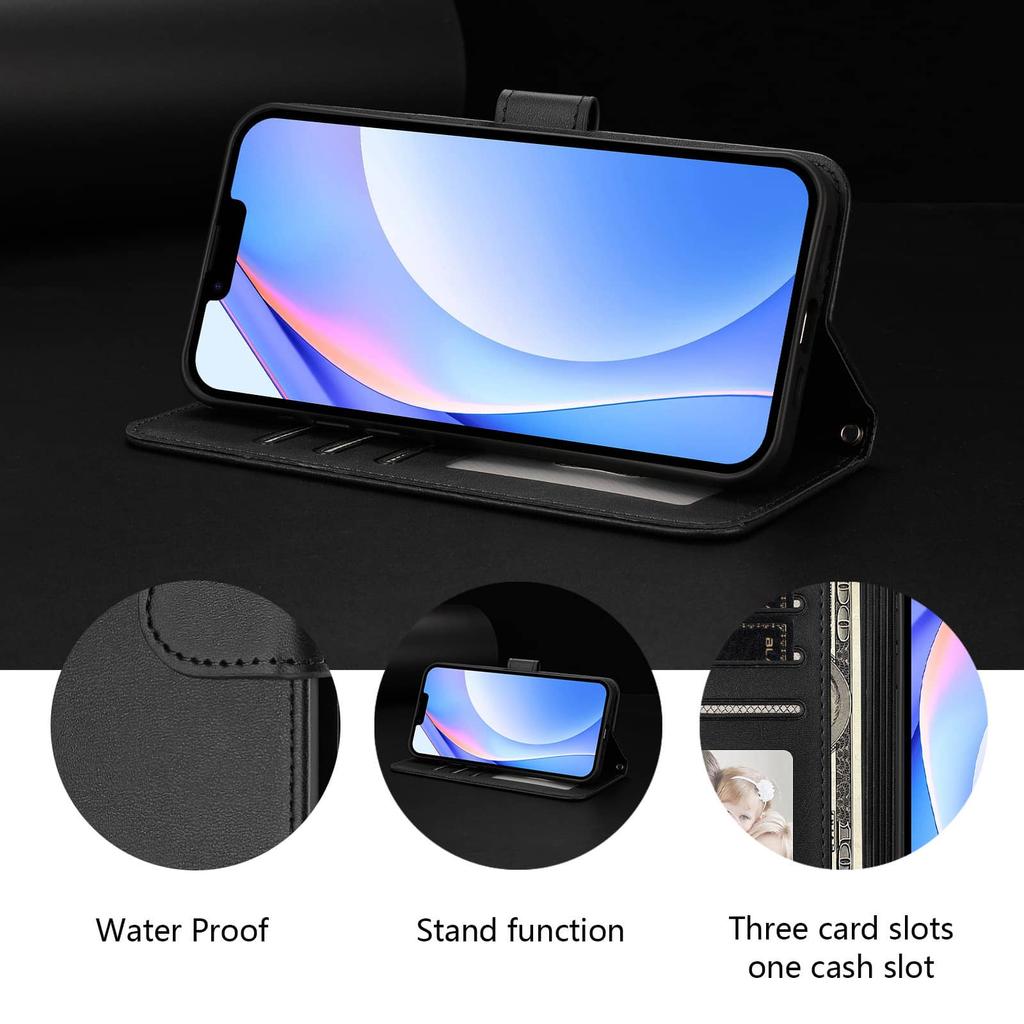 WEFOR RFID Wallet Case for iPhone 17 Air 16 16e 15 Pro Max 16 15 Plus, Flip Book Cover with Credit Card Holder for Women Men
