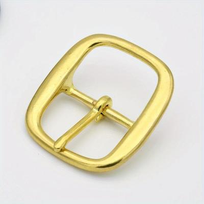Mässing Tri Glide Bältesspänne Mellan Centerstång Spänne Enkel Pin Oval för Läderhantverk Väskrem Hästträns Grimma Sele