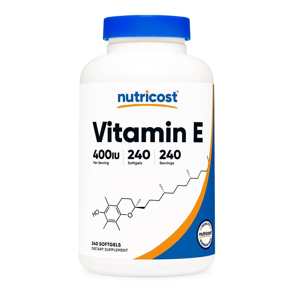 Vitamin Softgel Nutricost E Vitamin E 400IU 240 Softgels 1 Bottle 240 Tablets 1 pcs