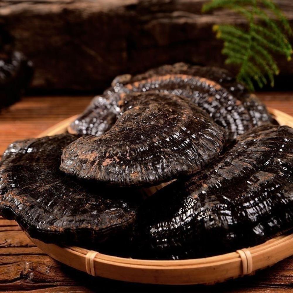 500g Natural Black Lingzhi Whole Dried Reishi Mushroom Immune Support Antioxidant Herbal Remedy Wellness Tea