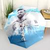 Leo Messi: Iconic Football Legend Automatic Umbrella Compact 8-Rib Design Lightweight All-Season Umbrella for Travel Stylish Accessory