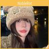 Bear Womens Fashionable Plush Hat Soft Knitted And Warm Headwear Winter