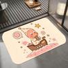 Anime T-twinkle Floor Mat Diatomite Bath Mat, Quick Dry Absorbent Non-Slip Door Mat