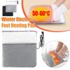 50-60°C Household Feet Warmer Heater USB Soft Plush Thermal Blanket Feet Foot Warming Mat Heating Slippers for Home Office Bedroom